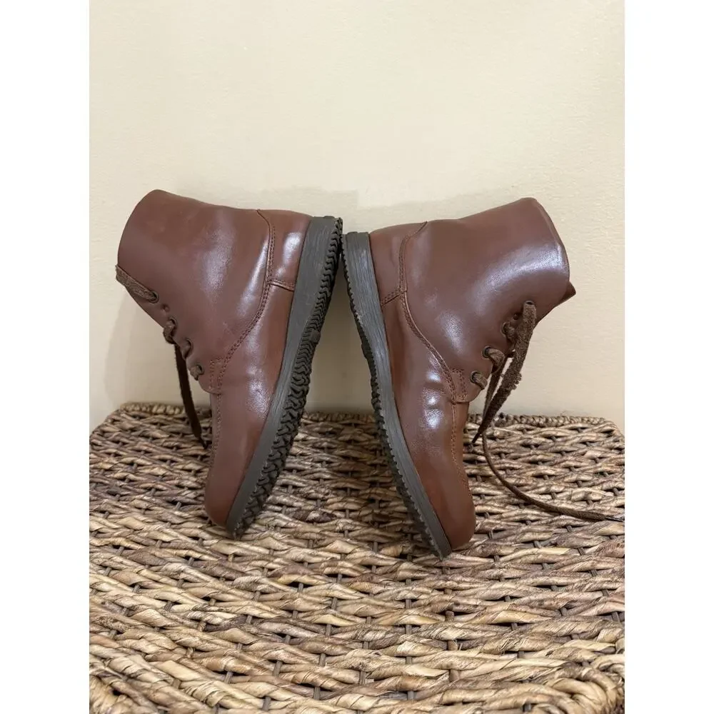 Hogan brow leather boots 37.5 handmade outwear Italian boots 5.5/ 6.5